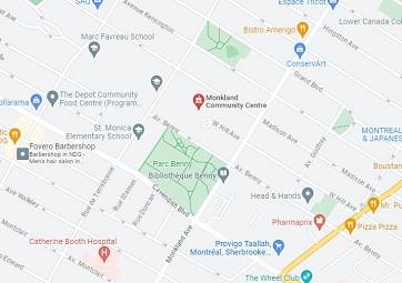 Monkland community center map